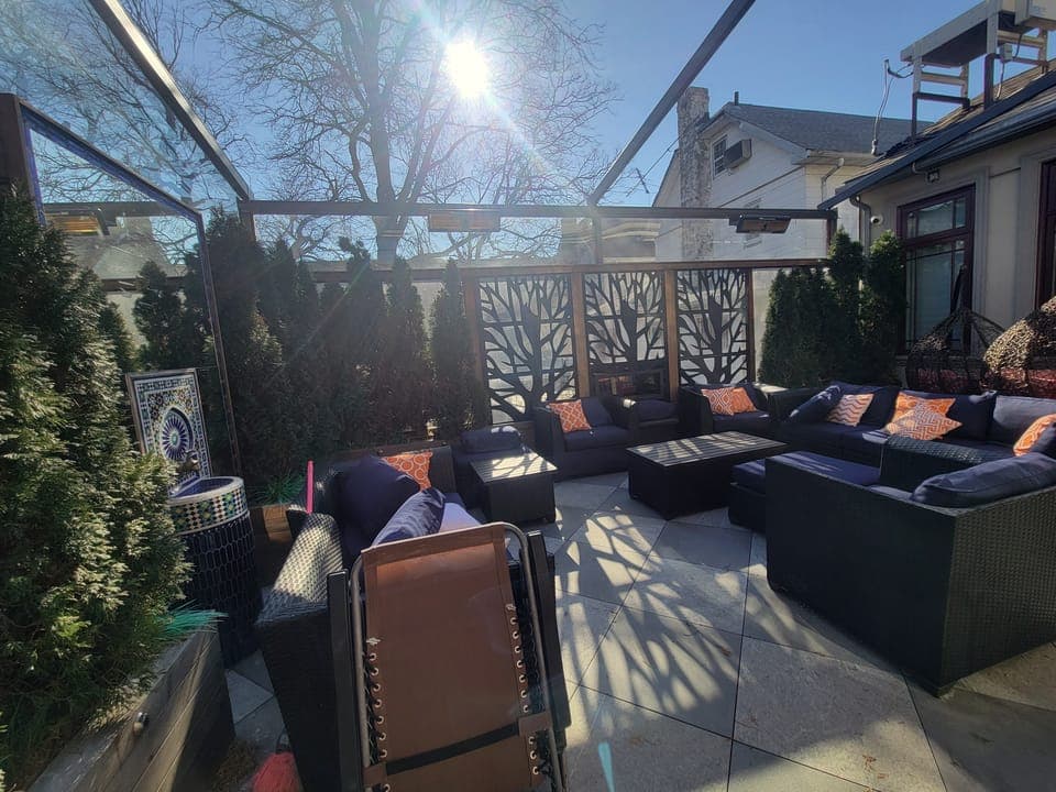 Selected Work — Styled patio with privacy screens