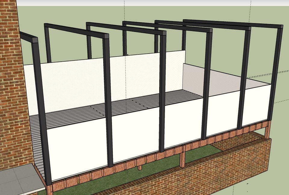 Selected Work — 3D SketchUp deck model